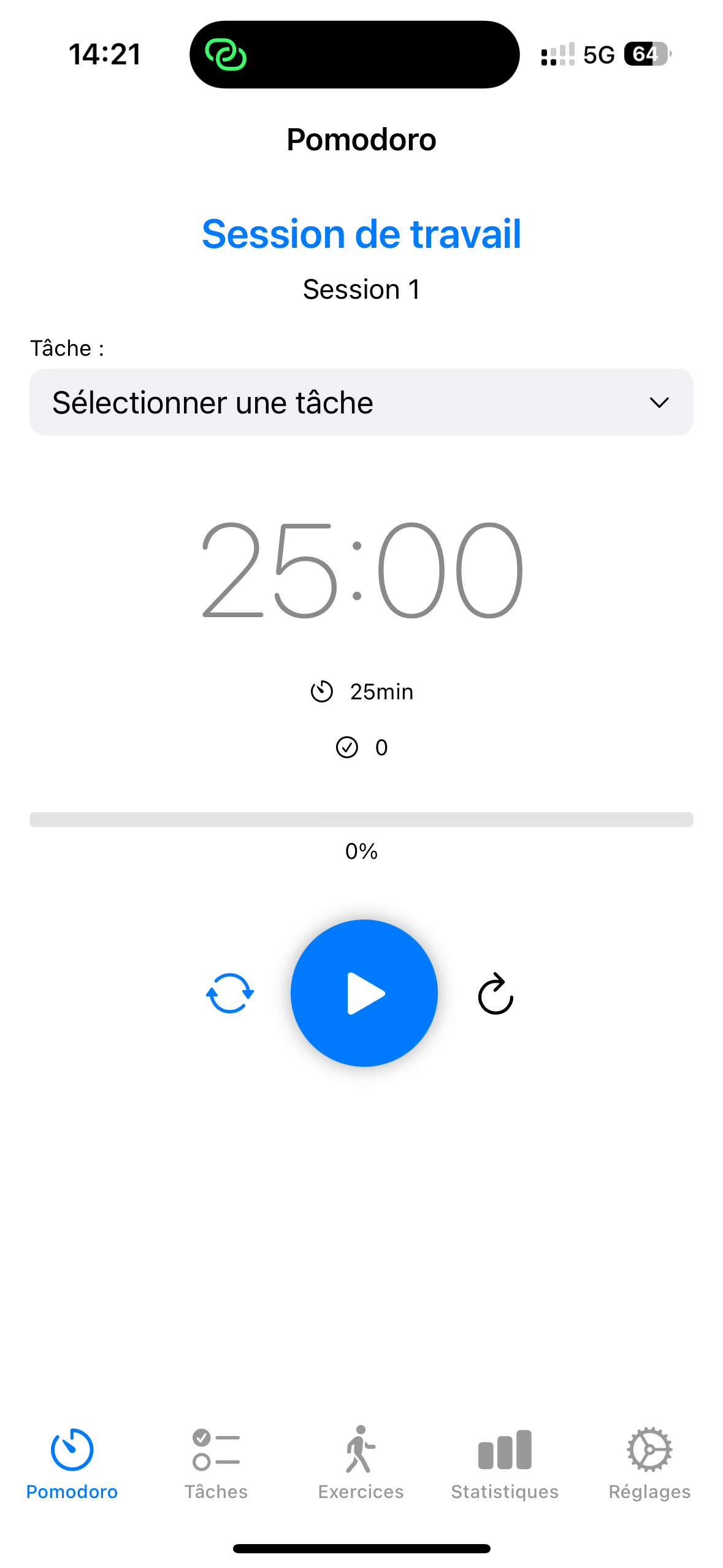 Aperçu de l'application Équilibre Pro